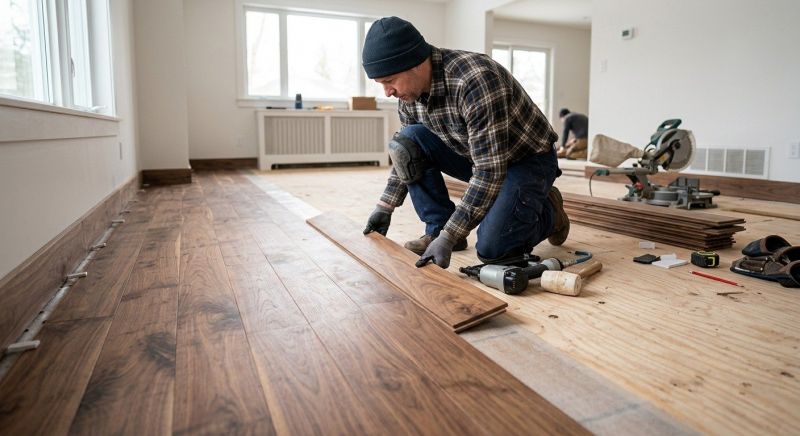 Wide Plank Floor Installation detail