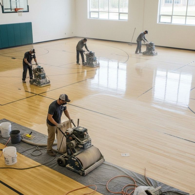 Gym Floor Reglazing