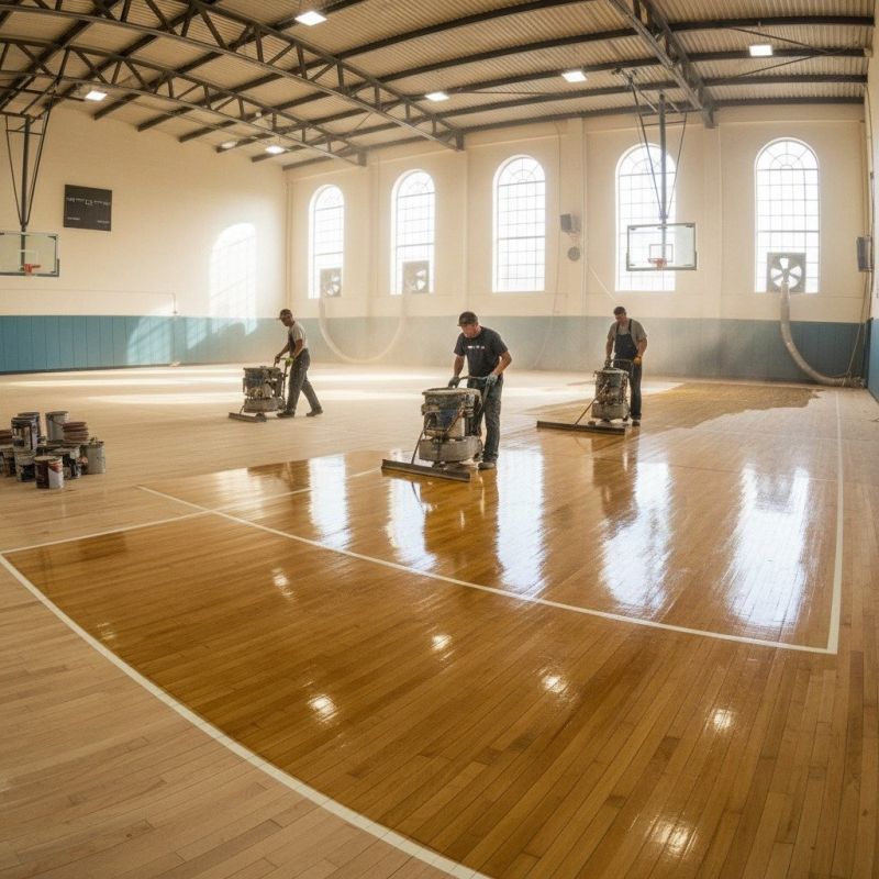 Gym Floor Reglazing