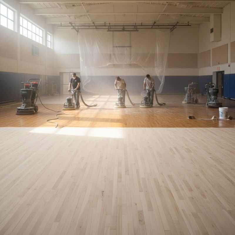Gym Floor Reglazing